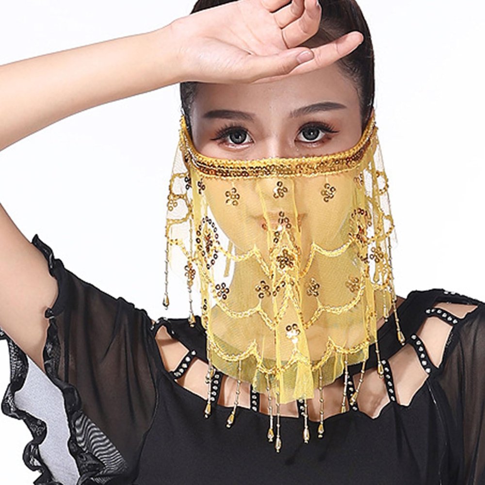 Gissroys Bright Elastic Face Cover For Stage Presentations Themed Motion Parties Lightweight Quick Wear Design Breathable Stage Accessory Veil