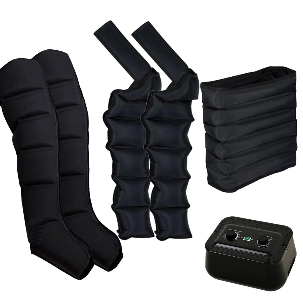 6 Cavity Air Compression Massager - Pressotherapy Leg, Arm & Waist Massager for Lymphatic Drainage, Circulation & Pain Relief