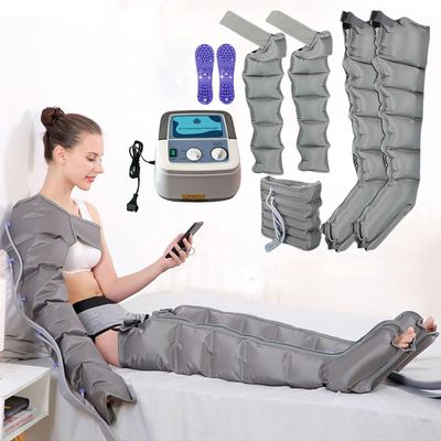 6/8 Cavity Pressotherapy Air Compression Full Body Massager, Lymphatic Drainage Massager Legs, Electric Circulation Improve Pain Waist Arm, Leg Massagers for Circulation (6 Cavity, 2legs+2ar