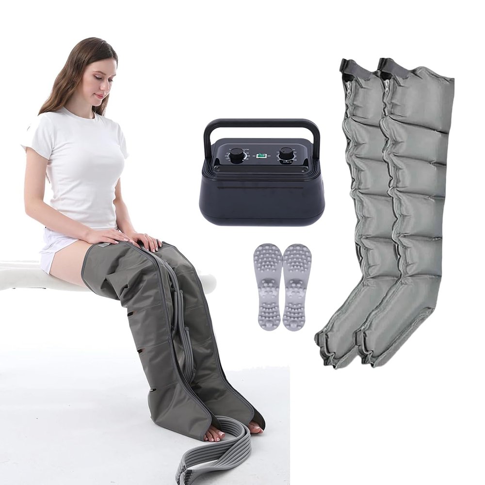 Widppsopt Electric Air Compression Massager Machine 6 Cavity Full Body Waist Arm Leg Relax Instrument, Lipedema Legs Treatment, Calf Massager for Full Body Massage Pressotherapy Lymphatic Dr