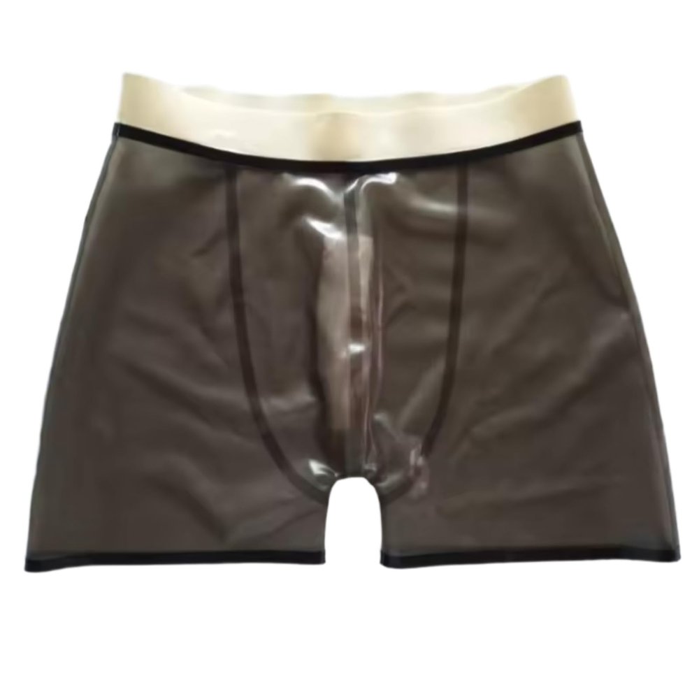 LIUPENGKUUUNWING 100% natural Latex Gummi 0.4MM Fetishism COSPLAY Gray Underwear Shorts Pants,WOMEN,3XL