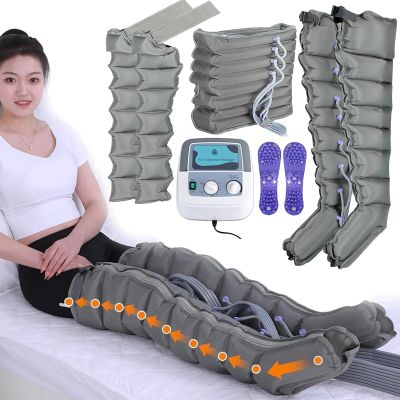 6/8 Cavity Pressotherapy Air Compression Full Body Massager, Lymphatic Drainage Massager Legs, Electric Circulation Improve Pain Waist Arm, Leg Massagers for Circulation (8 Cavity, 2legs+2ar