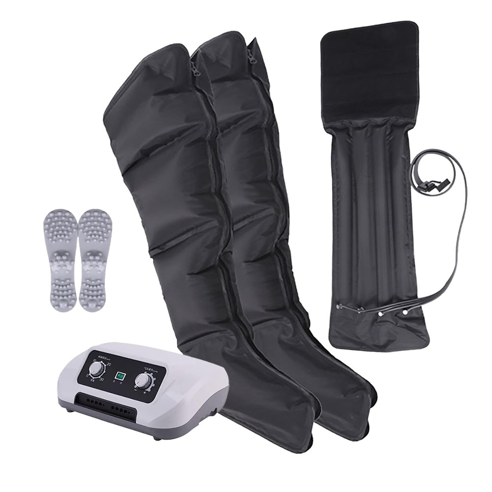 4/6 Cavity Electric Air Compression Massager Machine, Lymphatic Drainage Massager, Full Body Waist Arm Leg Relax Instrument, Timed and Adjustable Pressure
