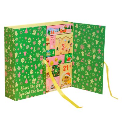 Christmas Countdown Calendar Box - 24-Day 2025 Christmas-Themed Box Empty for Adults,Holiday Case Home Decoration for Table Candy Treat Desktop Windowsill Shelf Handwritten Card Chocolate Dining