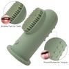 Vicloon Finger Toothbrush Oral Cleaner Kit, 2 Pcs Baby Finger Toothbrush Tongue Oral Cleaner Kit, Soft Baby Silicone Fingers Toothbrushes for Teething Oral Cleaning Care for 6-18 Months, Gray Green view 3