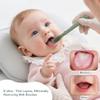 Vicloon Finger Toothbrush Oral Cleaner Kit, 2 Pcs Baby Finger Toothbrush Tongue Oral Cleaner Kit, Soft Baby Silicone Fingers Toothbrushes for Teething Oral Cleaning Care for 6-18 Months, Gray Green view 4