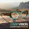 2SeeLife Oversized Cateye Reading Glasses for Women MediumWide Fit, Durable & Sturdy Frame, Trendy Premium Cateye Readers, Emerald, +2.75 view 2