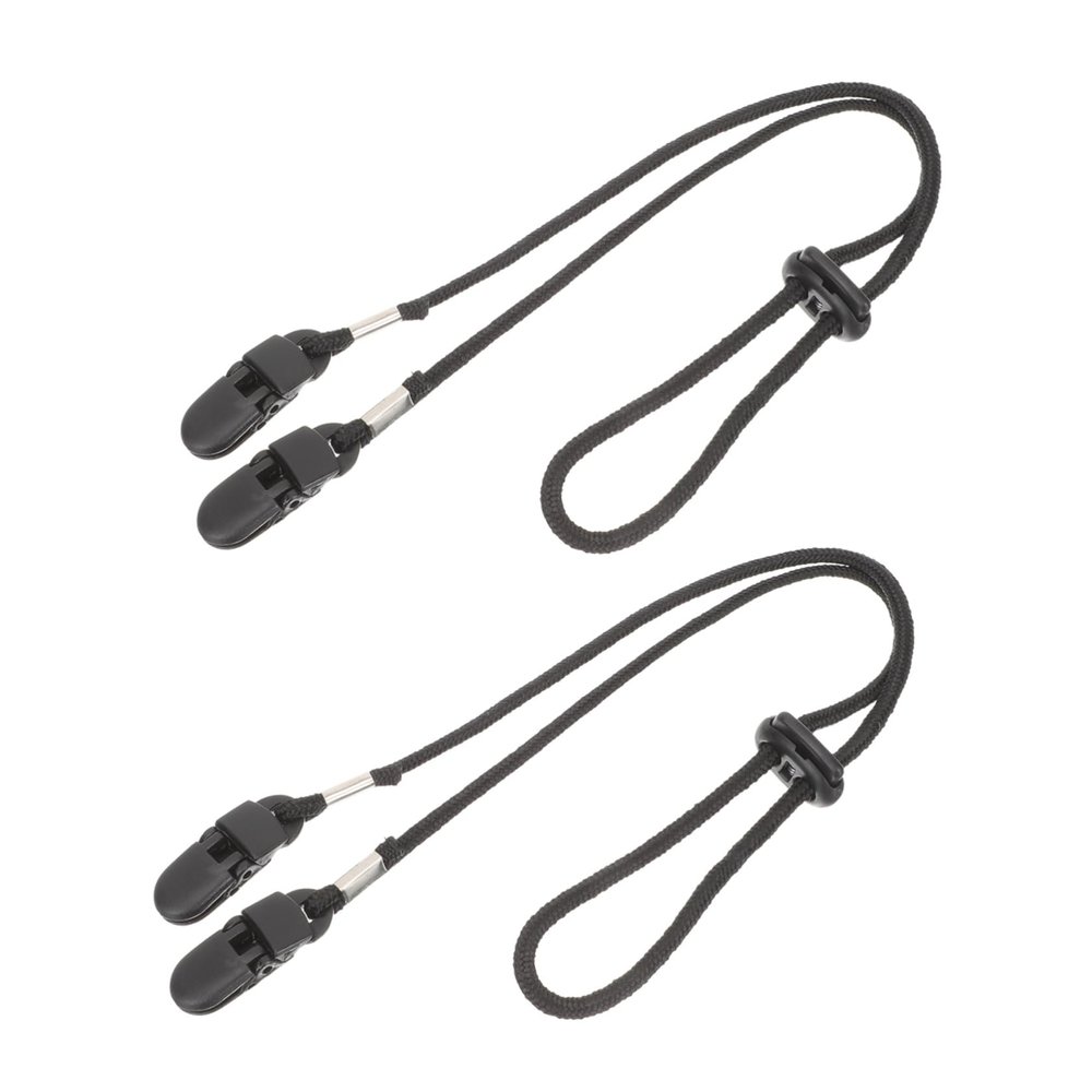 CORHAD 2Pcs Adjustable Windproof Hat Strap Clips Nylon Straps with Plastic Clips for Outdoor Sports Hiking Camping Boating Fishing