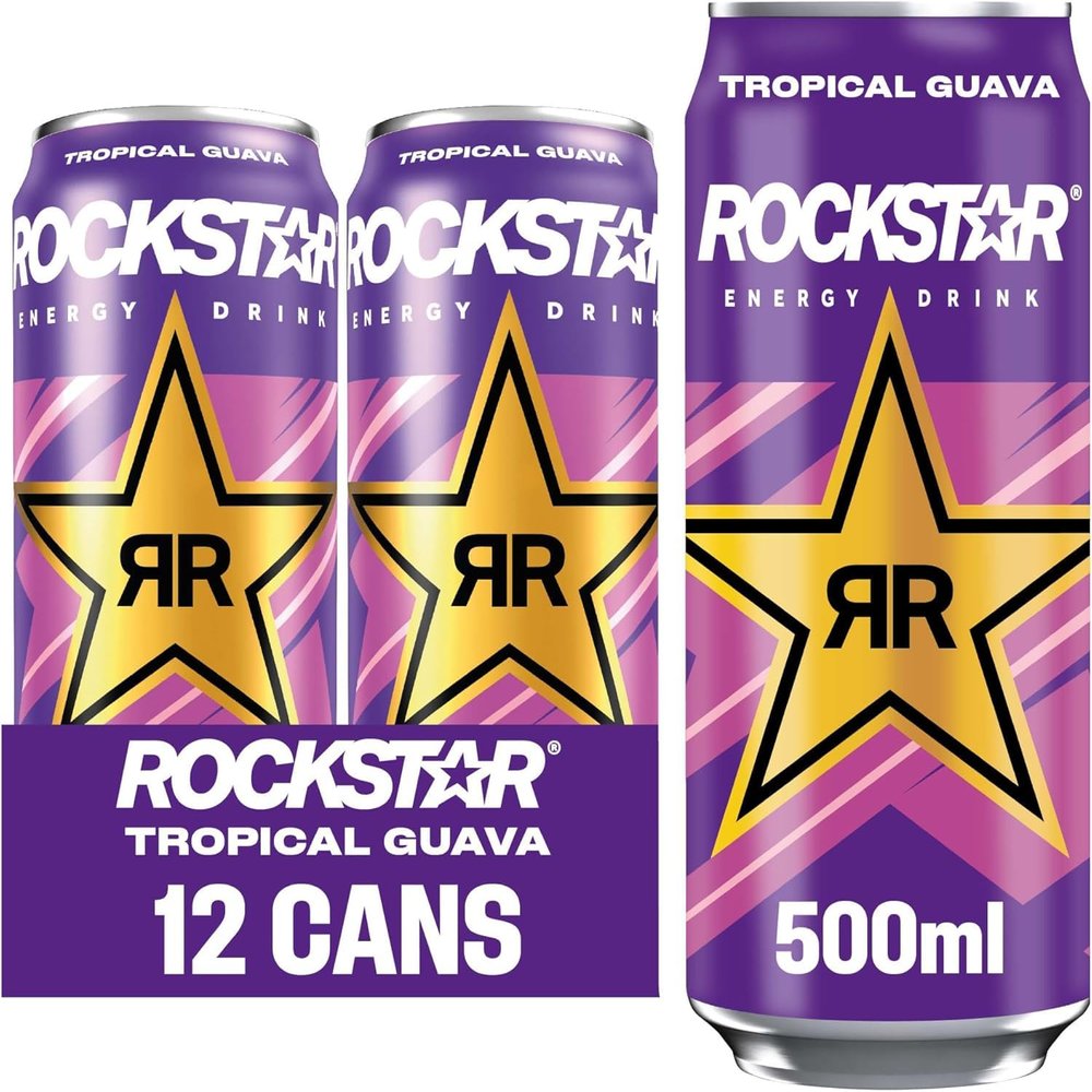 Rockstar Punched Guava Energy Drink, 500ml, Pack of 12