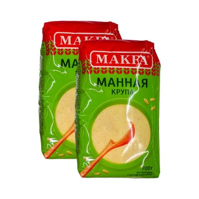 Semolina Durum Pasta Mak-fa's Fine Granules Ideal for Baking Desserts and Cooking Russian Origin 700g Pack Of 2