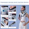 Cervical Traction Device with Electric Air Pump, Neck Pain Relief and Relaxation, 3 Power Traction Levels, 8 Built-in Airbags for Effective Support view 4
