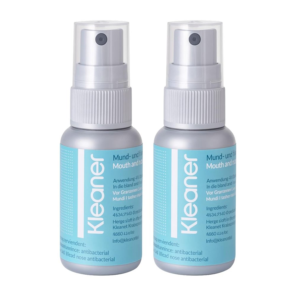 Kleaner Oral Toxin Cleanser Spray 30 ml 2 Pack | Fast-Action Mouth Rinse for Festivals & Travel Immediate Effect Lasting 1 Hour Pocket-Sized Hygiene Spray - Avalo Supplies