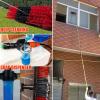 14.1m Window Cleaning Pole Kit Conservatory Roof & Solar Panel Cleaner with Soap Dispenser 20m Water Hose Lightweight Aluminium 55cm Brush for Effortless Cleaning view 3