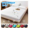 Mattress Protector Waterproof Mattress Cover Bed Fitted Sheet Throw Bedspread Protector Pads Single/Double/King/Queen Full Size(Black,152x203x46cm) view 2