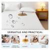 Mattress Protector Waterproof Mattress Cover Bed Fitted Sheet Throw Bedspread Protector Pads Single/Double/King/Queen Full Size(Black,152x203x46cm) view 3