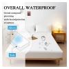 Mattress Protector Waterproof Mattress Cover Bed Fitted Sheet Throw Bedspread Protector Pads Single/Double/King/Queen Full Size(Black,152x203x46cm) view 4