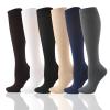 compression socks 6 Pairs Solid Color Compression Nurse Socks Black(6pairs skin,S M) view 2