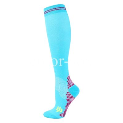 compression socks 2 Pairs Compression Socks 20-30mmhg High Stockings Men Women Sports For Marathon Cycling Football Varicose Veins(YS001-156-SBU,2XL)