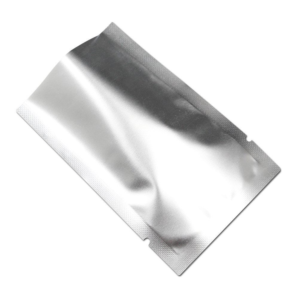 200 Pieces 3.15x4.72 inch Matte Silver Mylar Bags for Sample Shampoo Toiletries Travel Packets Food Storage Bags Matte Foil Flat Heat Vacuum Seal Aluminum Pouch for Candy Coffee Packing