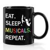 YHRJWN Theater Gifts, Broadway Gifts, Christmas Birthday Theater Day Gift for Theater Lovers, Teen Girls, Theatre Kids, Music Teacher, Actors, 11 Oz Black view 1