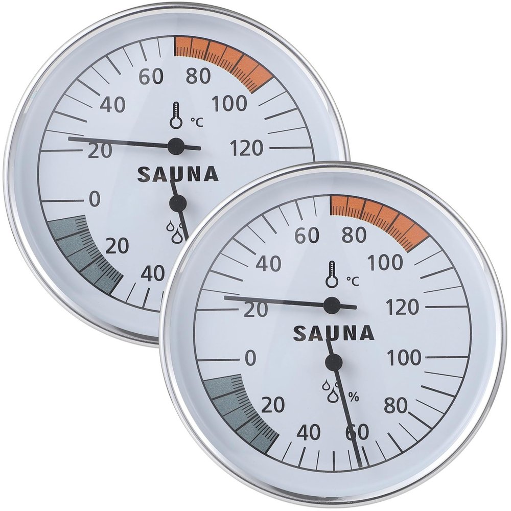 Dual-Function Sauna Thermometer And Hygrometer, 2-Piece Set For Temperature And Humidity Control In Sauna Rooms, Indoor Climate Monitoring