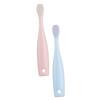 IWOWHERO 2pcs Toothbrushes with Ultra Soft Bristles for Oral Care Dual Purpose Tongue Cleaner and Dental Trainer Slender Handle for Little Hands Travel Friendly Red and Blue view 1
