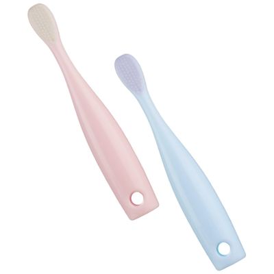 ZUNOXAZ 2pcs Boy Girl Toothbrush Soft-bristled for Boy Girl Teeth Brush Tongue Cleaner for Training Months to Year Old