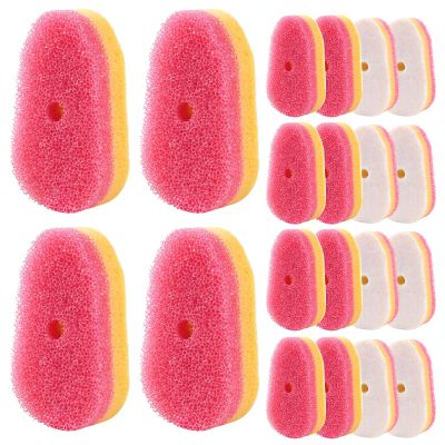 20 Packs Dish Wand Sponge Refills for Scrub Daddy Dish Daddy, Scrub Brush Replacement Heads, Dish Brush Replacement Head for Kitchen Cleaning, Pink (Only Sponge Heads)