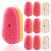 10 Packs Dish Wand Sponge Refills for Scrub Daddy Dish Daddy, Scrub Brush Replacement Heads, Dish Brush Replacement Head for Kitchen Cleaning, Pink (Only Sponge Heads) view 1