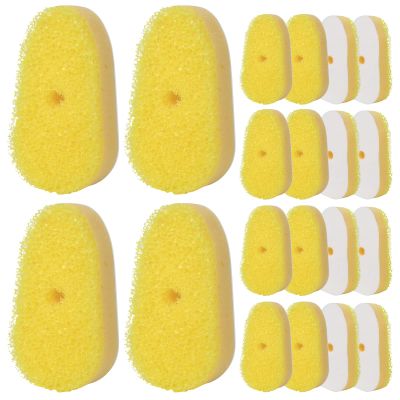 20 Packs Dish Wand Sponge Refills for Scrub Daddy Dish Daddy, Scrub Brush Replacement Heads, Dish Brush Replacement Head for Kitchen Cleaning, Yellow (Only Sponge Heads)