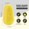 20 Packs Dish Wand Sponge Refills for Scrub Daddy Dish Daddy, Scrub Brush Replacement Heads, Dish Brush Replacement Head for Kitchen Cleaning, Yellow (Only Sponge Heads) view 2