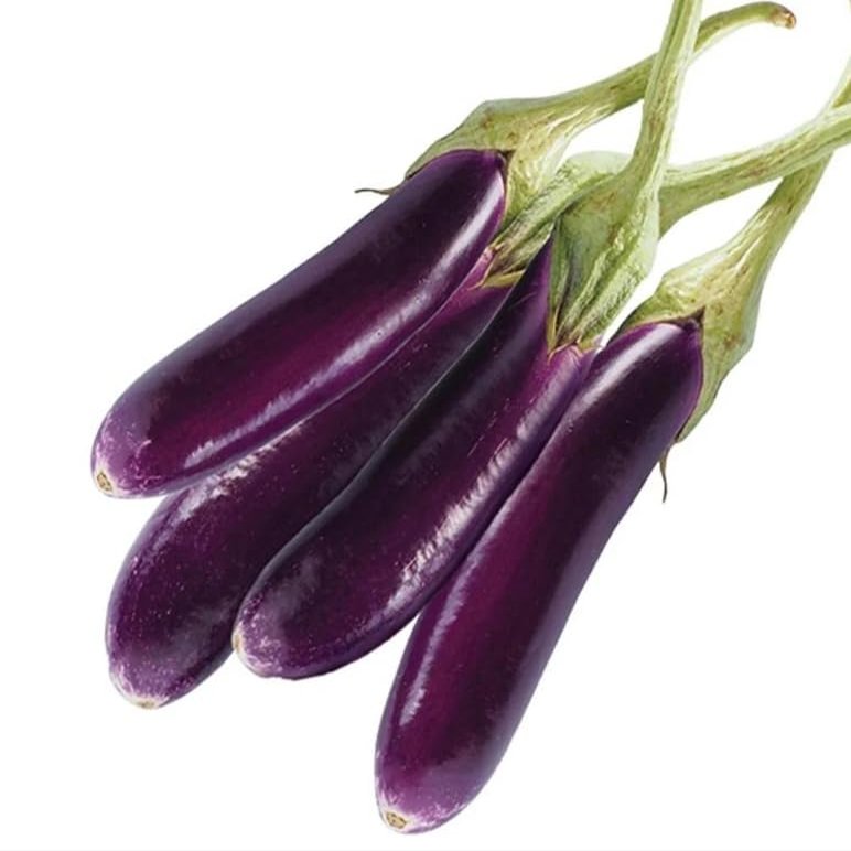 Swathi Fresh Sri Lankan Brinjal Eggplant Crisp, Tender and Flavorful Purple Brinjal from Sri Lanka 1kg