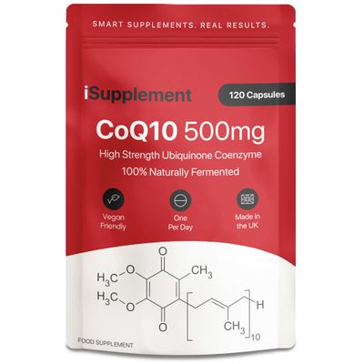 CoQ10 Supplement High Strength 500mg - Q10 Coenzyme by iSupplement |120 One-Per-Day Capsules (4-Month Supply)