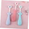 Healvian 3 pcs Toothbrush with Soft Bristles Non Skid Handle Cute Design for Oral Care Teeth Cleaning Gift view 3
