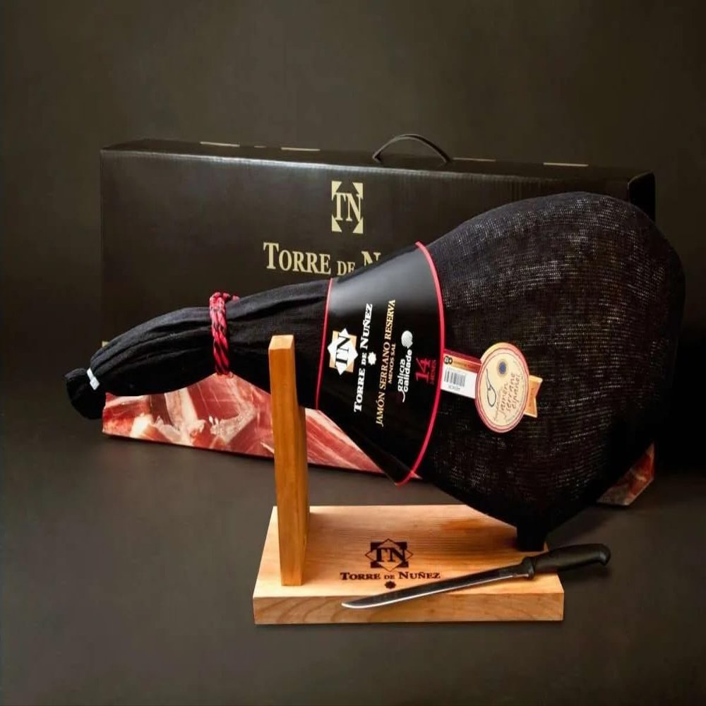 7.5KG approx Spanish Serrano Ham Leg Duroc Breed with Free Ham Holder