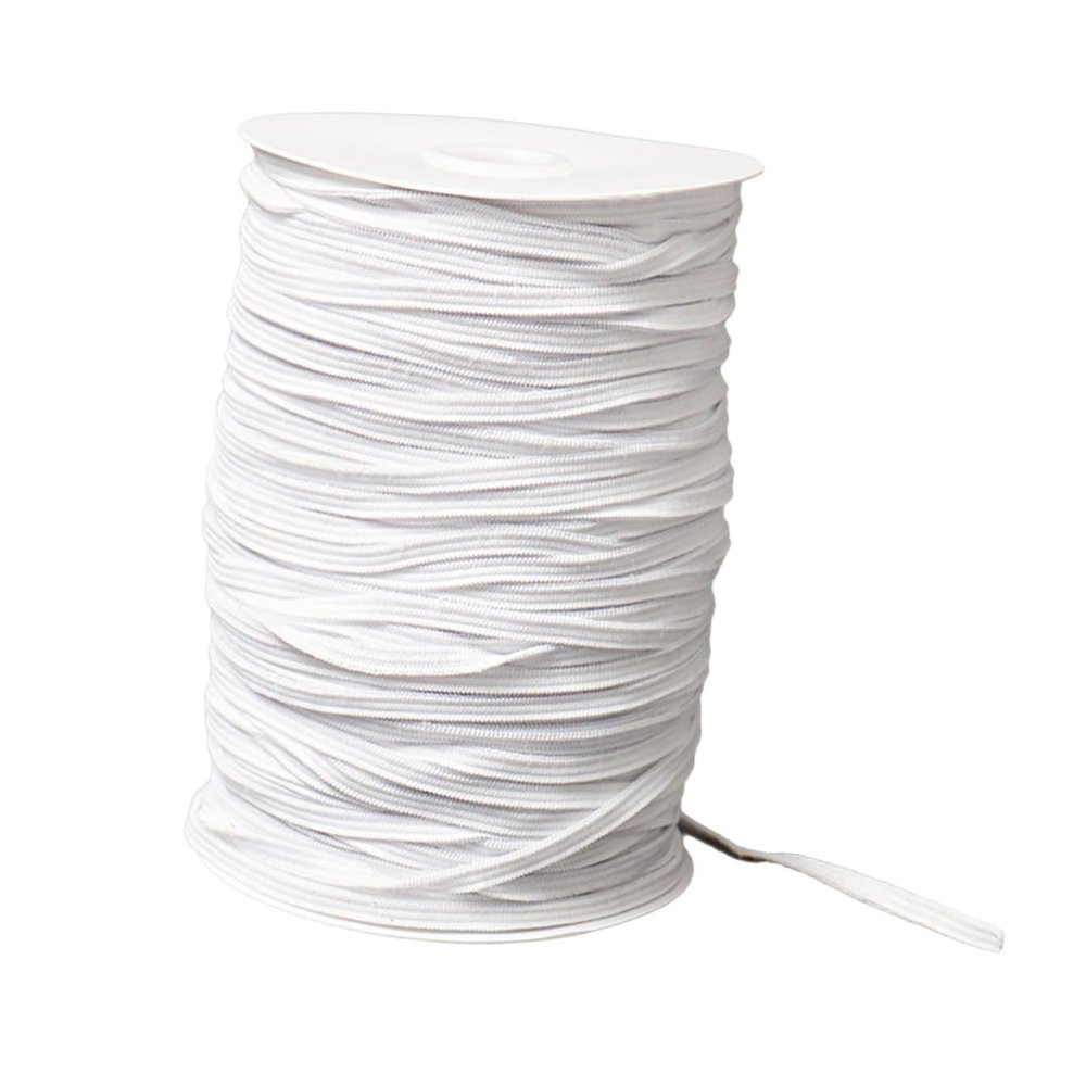 COLLBATH Comfortable DIY Mask Elastic Strap White Elastic Rope for Mask Replacement and Making Accessories and Practical