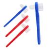ERINGOGO 4PCS Portable Denture Brush Set with Soft Double Sided Toothbrushes for False Teeth Cleaning Compact Oral Care Brushes for Travel and Daily Gum Friendly Use view 1