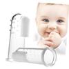 BCOATH Baby Finger Toothbrush 2Pcs Set Soft Silicone for Teeth Cleaning and Massage Gums for Infants and Boys and Girls view 1