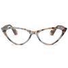2SeeLife Small Cat Eye Reading Glasses for Women Narrow-Medium Fit, Sturdy Frame, Spring Hinges, Premium Funky Readers, Rose-Blue Tortoise, +2.00 view 1