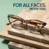 2SeeLife Small Cat Eye Reading Glasses for Women Narrow-Medium Fit, Sturdy Frame, Spring Hinges, Premium Funky Readers, Rose-Blue Tortoise, +2.00 view 2