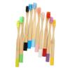 Mikinona 10pcs Portable Boys and Girls Toothbrushes with Wear-Resistant Bristles and Bamboo Handles for Comprehensive Cleaning and Safe Use by Children view 1