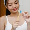 Mikinona 10pcs Portable Boys and Girls Toothbrushes with Wear-Resistant Bristles and Bamboo Handles for Comprehensive Cleaning and Safe Use by Children view 4