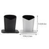 BAZEITFLOW 2Pcs Glasses Holder for Desk with Wide Base Cloth Material Eyeglasses Stand for Sunglasses and Myopic Glasses Compact Desktop Organizer in Black and Silver view 2