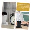 BAZEITFLOW 2Pcs Glasses Holder for Desk with Wide Base Cloth Material Eyeglasses Stand for Sunglasses and Myopic Glasses Compact Desktop Organizer in Black and Silver view 3