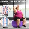 Ailaka Zipper Compression Socks 20-30mmHg, Easy On Off Support Socks for Men & Women, Open Toe Breathable Flight Socks for Travel, Nursing, Swollen Legs(Beige, 5XL) view 2
