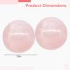 Baoding Balls For Hand Exercise, 3 Cm, 2 Pcs Rose Quartz, Includes Wooden Base, Stress Relief, Arthritis Therapy, Meditation, Finger Strengthening view 2