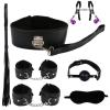 Stress Reducing Toys, Exercise Training, Tension Band Accessories, 7-Piece Leather Black Casual Set, Yoga Practice Equipment Accessories view 1