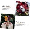 Golden Acrylic Craft Sticks 20pcs Reusable DIY Ice Pop Sticks view 3