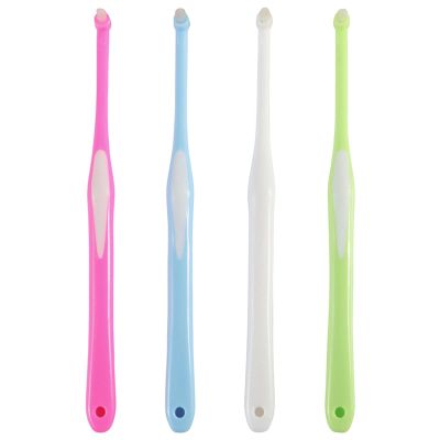 4 Pcs Interspace Toothbrush, Single Tufted Toothbrushes with Cover, Interspace Compact Soft Toothbrush, Slim Inter-Space Teeth Brush for Dental Cleaning