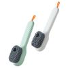 TOPPERFUN 2pcs Multipurpose Shoe Cleaning Brush with Soap Dispenser and Supple Bristles, Comfortable to Hold Plastic Brushes for Home and Bathroom Cleaning view 1